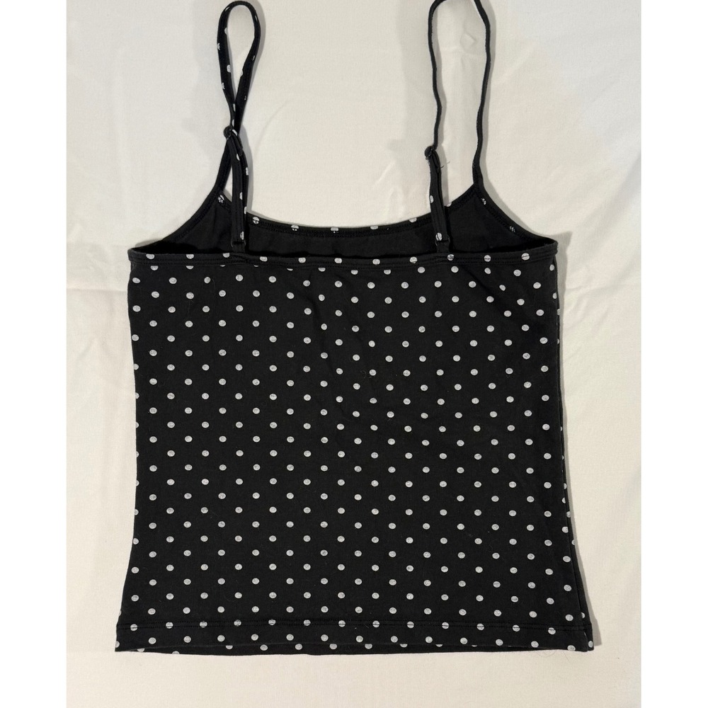John Galt Brandy Melville Black White Polka Dot Cami Top One Size